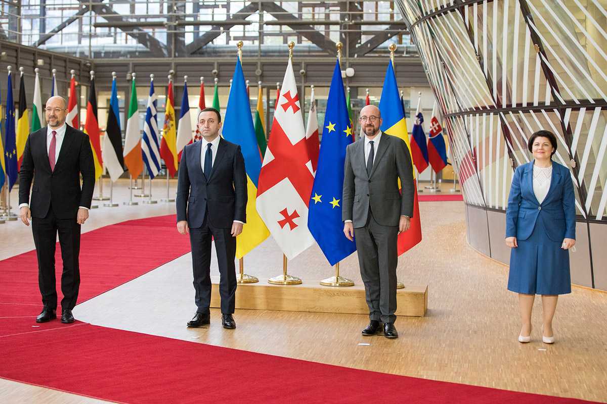 Natalia Gavrilița și prim-miniștrii Georgiei și Ucrainei au avut o întrevedere  cu Președintele Consiliului European
