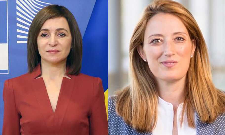 Maia Sandu, mesaj de felicitare pentru Roberta Metsola, noua președintă a PE