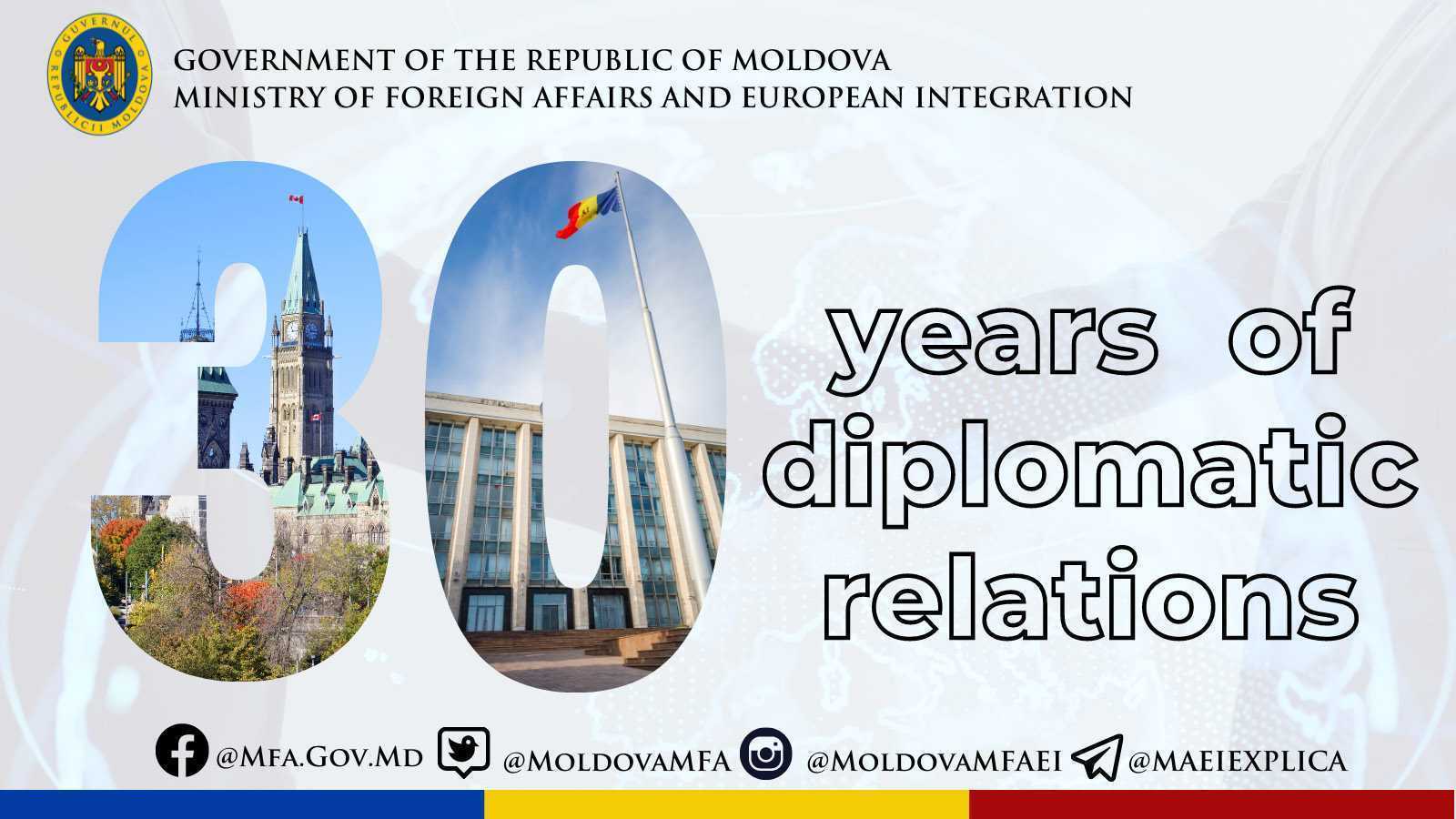 Republica Moldova și Canada marchează 30 de ani de la stabilirea relațiilor diplomatice