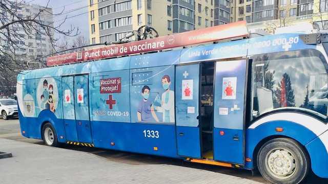 Chișinău: Unde vor staționa astăzi punctele mobile pentru vaccinarea anti-COVID-19