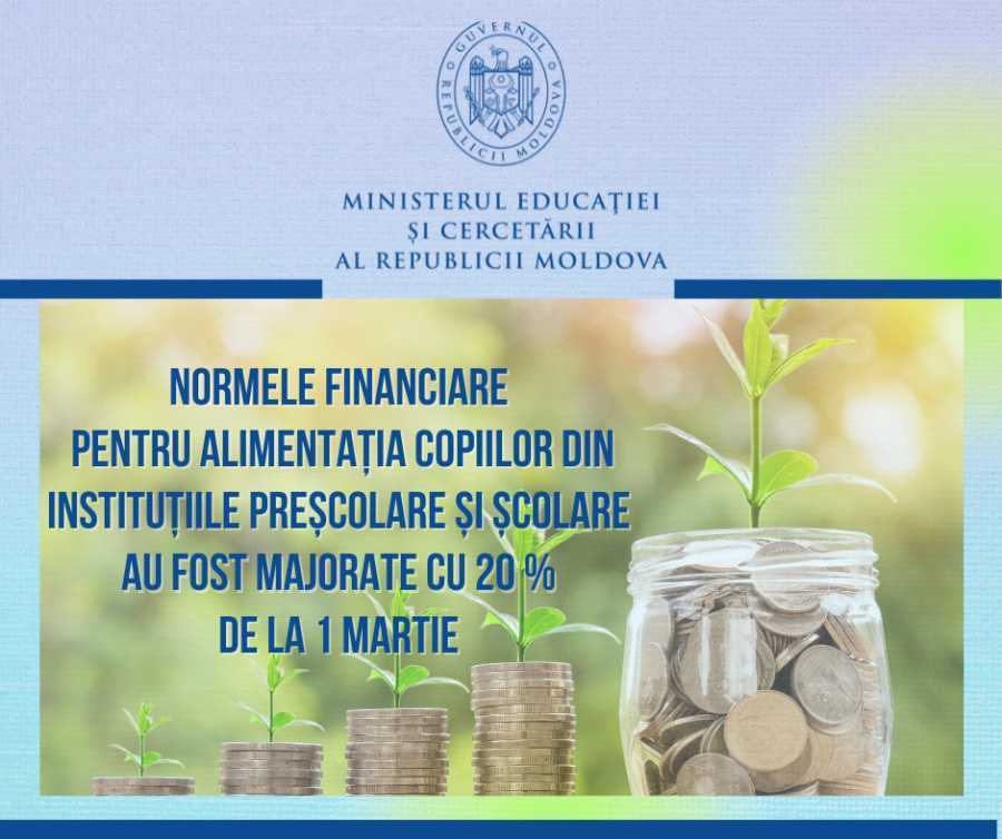 Cu 20% mai mulți bani pentru alimentația copiilor din instituțiile preșcolare și școlare