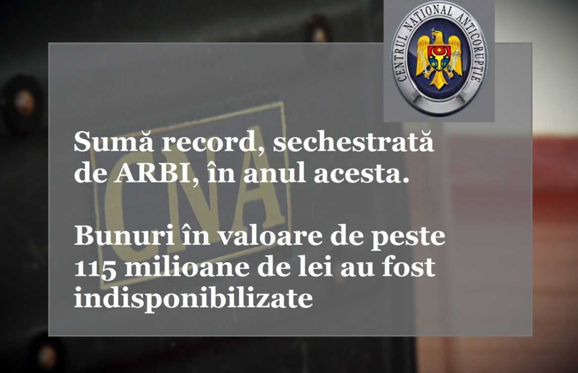 115.000.000 lei. Sumă record sechestrată de ARBI