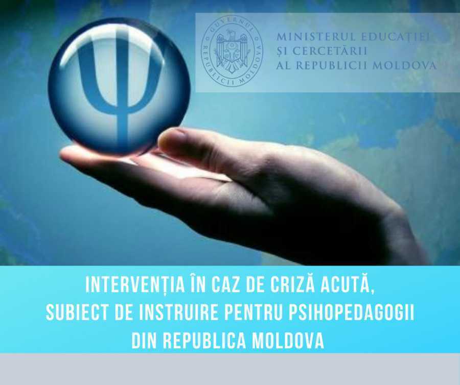 Intervenția în caz de criză acută, subiect de instruire pentru psihopedagogii din R.Moldova