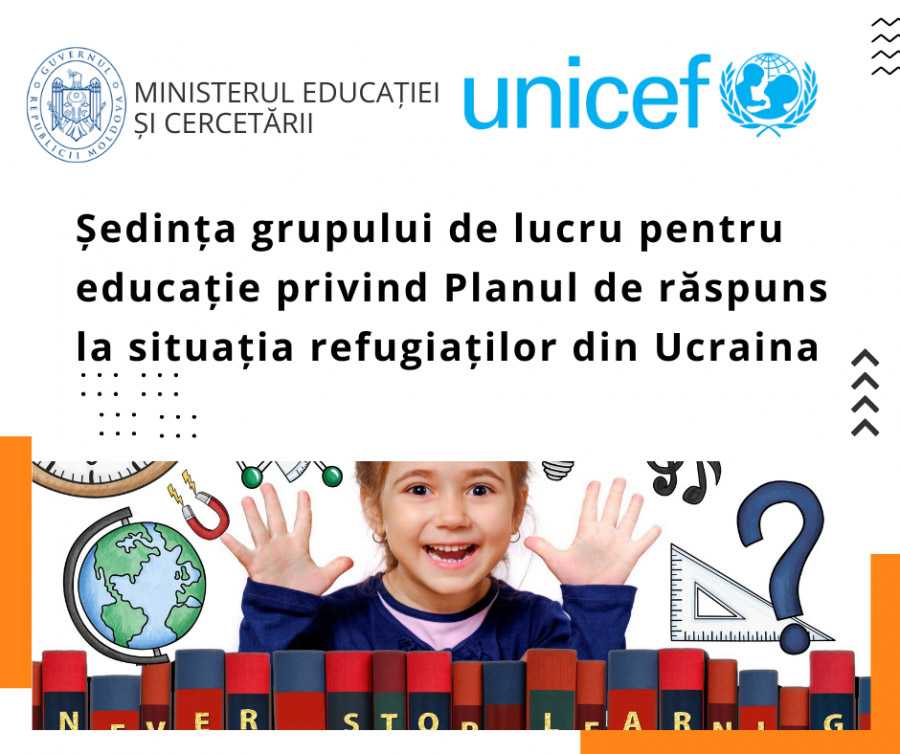 Ședința grupului de lucru pentru educație privind Planul de răspuns la situația refugiaților din Ucraina