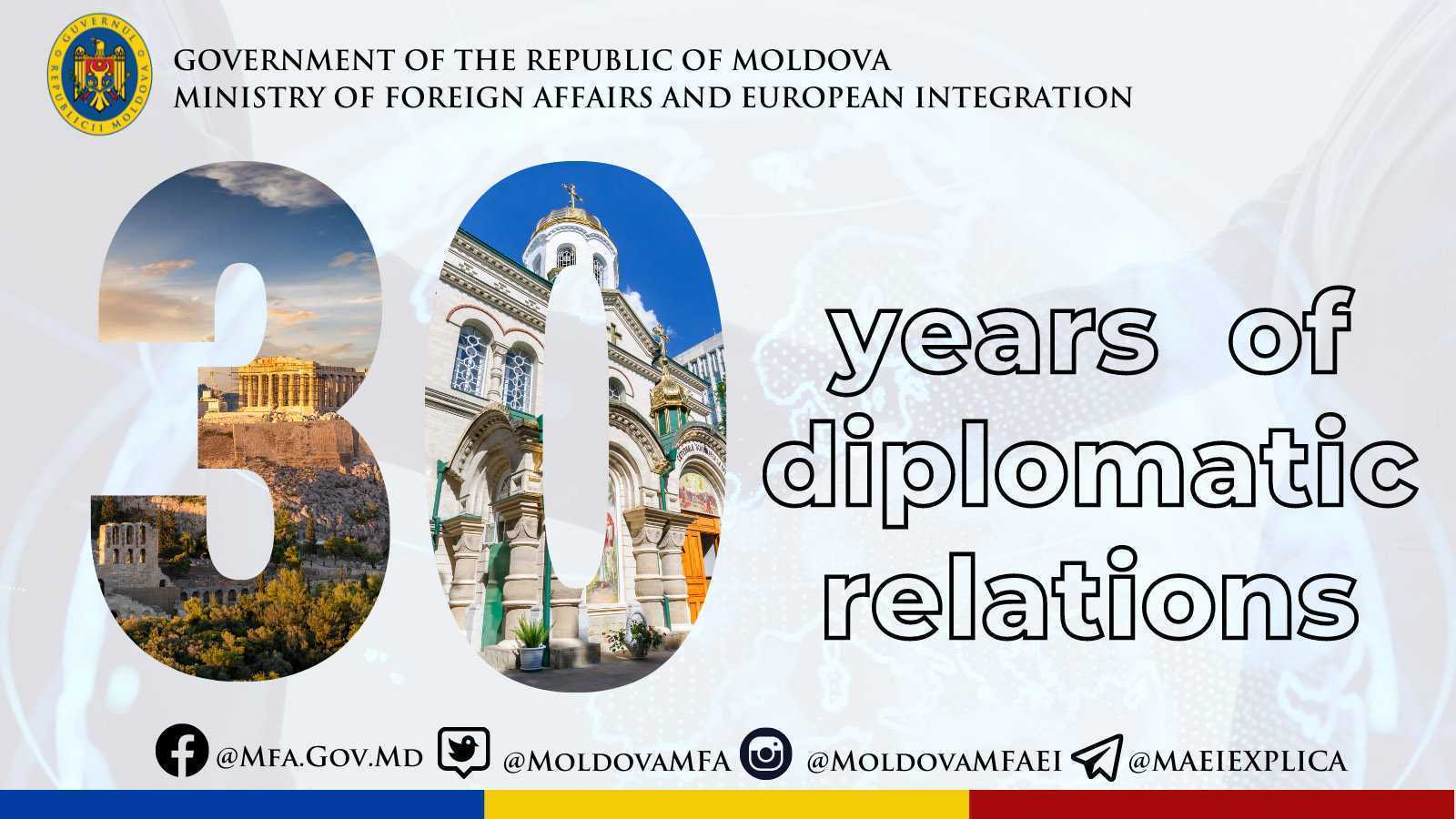 Republica Moldova și Republica Elenă marchează 30 de ani de la stabilirea relațiilor diplomatice