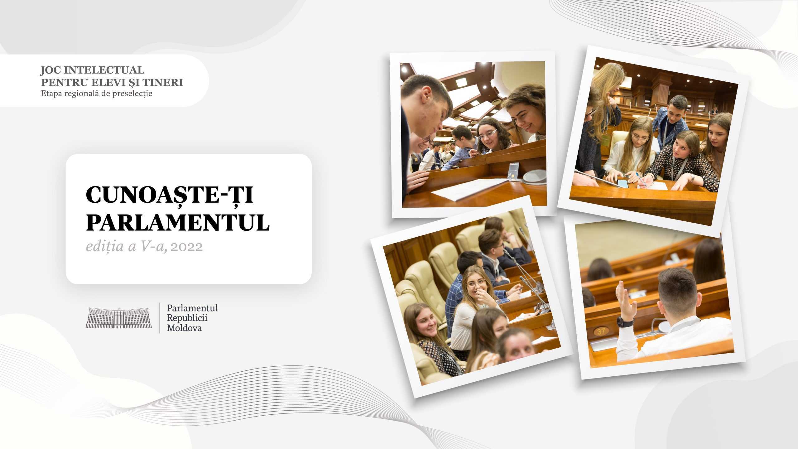 95 de echipe de elevi s-au înregistrat la prima rundă a jocului intelectual ”Cunoaște-ți Parlamentul”