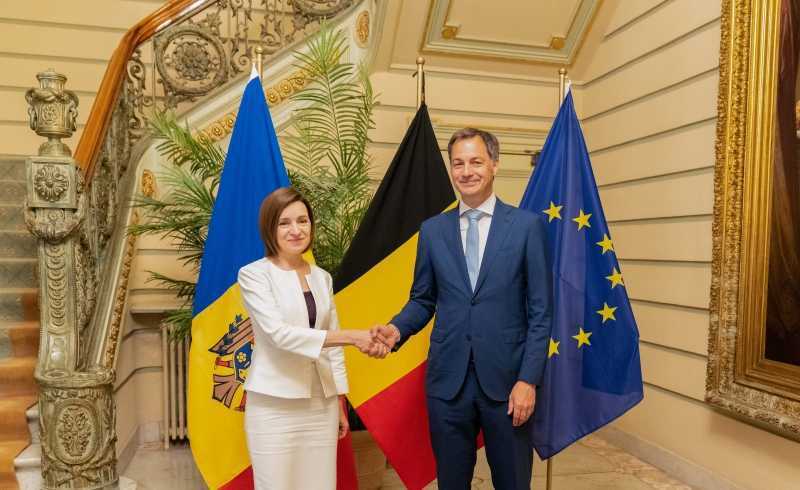 Relațiile moldo-belgiene, discutate de șefa statului cu Prim-ministrul Regatului Belgiei