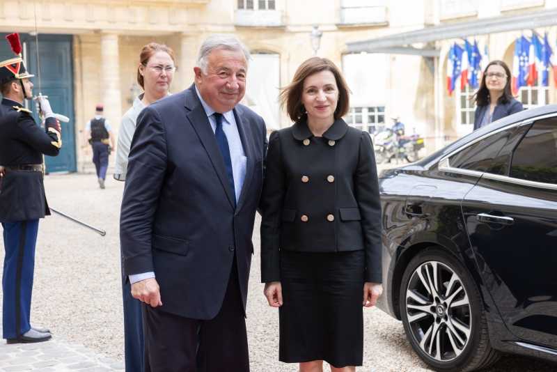 Șefa statului s-a întâlnit cu Gérard Larcher, Președintele Camerei Superioare a legislativului francez