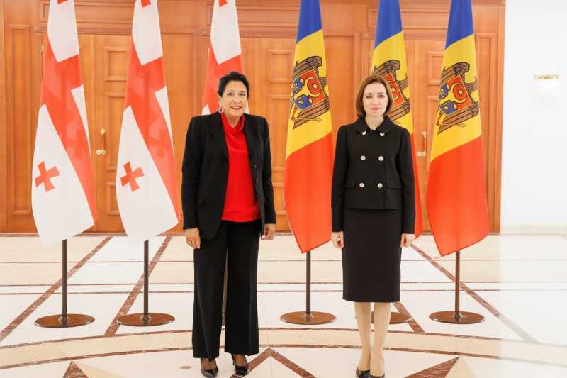 Președinta Maia Sandu a avut o întrevedere cu Președinta Georgiei, Salome Zurabișvili