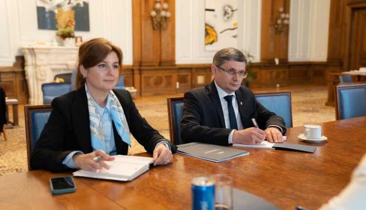Igor Grosu, întrevedere cu Președinta interimară a Senatului României, Alina Gorghiu