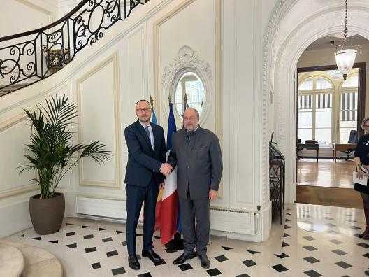 Ministrul Justiției Sergiu Litvinenco, întrevedere cu omologul său francez, Éric Dupond-Moretti
