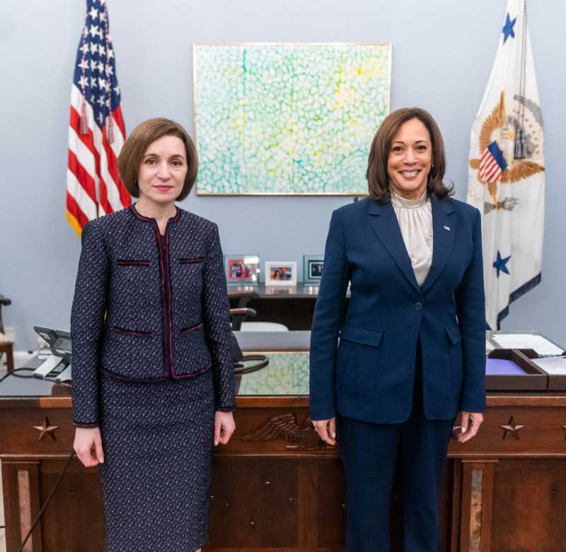 Maia Sandu s-a întâlnit cu Kamala Harris, vicepreședinta Statelor Unite ale Americii
