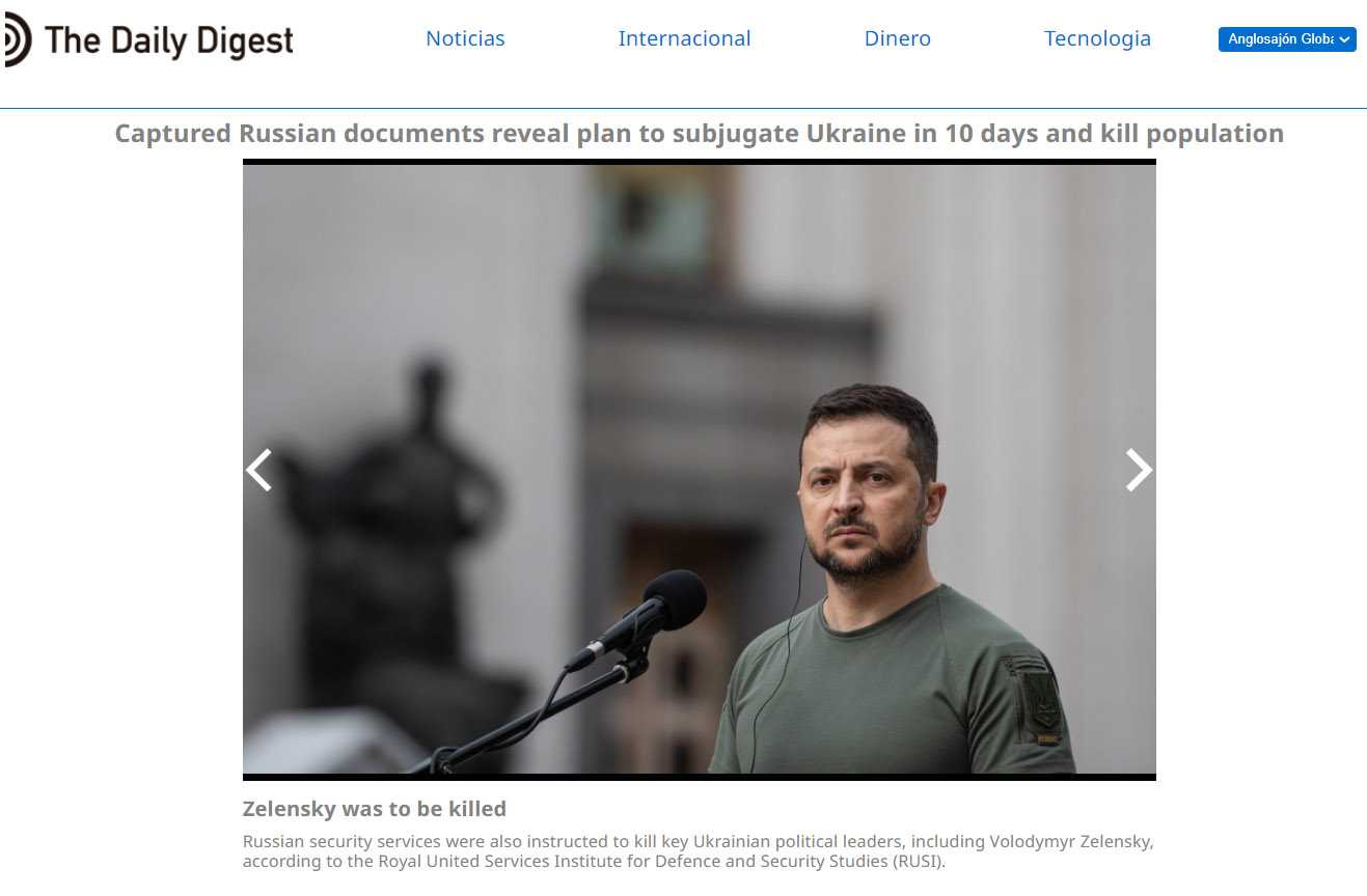 Documente rusești capturate descriu planul de a cuceri Ucraina în 10 zile și de a-l ucide pe Zelensky