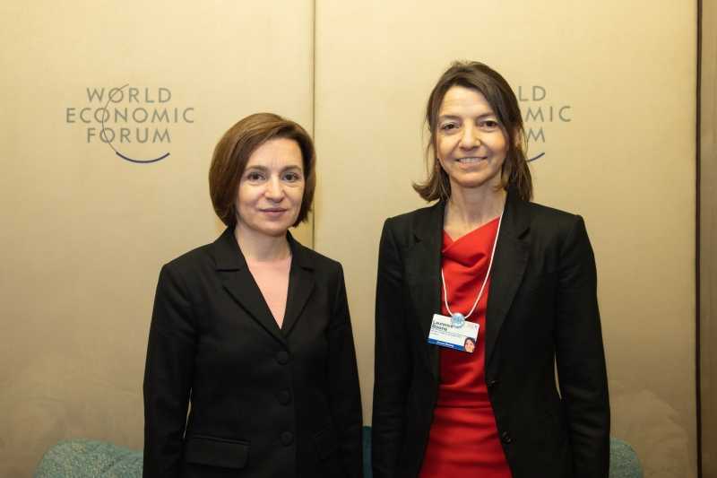 Președinta Maia Sandu a discutat în Elveția cu ministra franceză pentru Europa