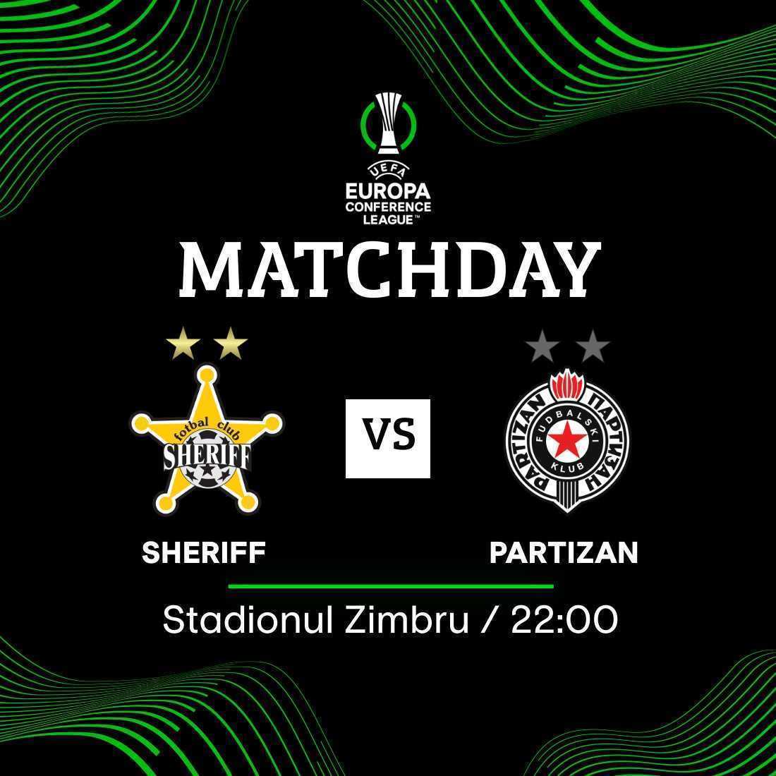 Sheriff a fost învins de Partizan în prima manșă a play-off-ului Ligii Conferințelor