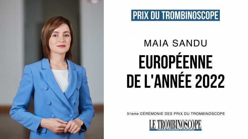 Maia Sandu a fost desemnată personalitatea europeană a anului 2022