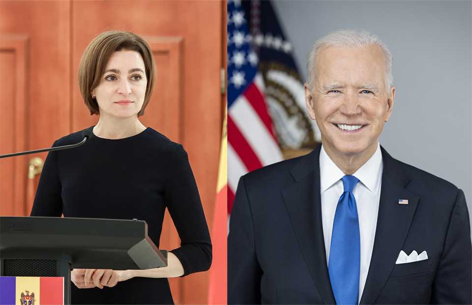 Președinta Maia Sandu a avut o întrevedere cu președintele SUA în Polonia