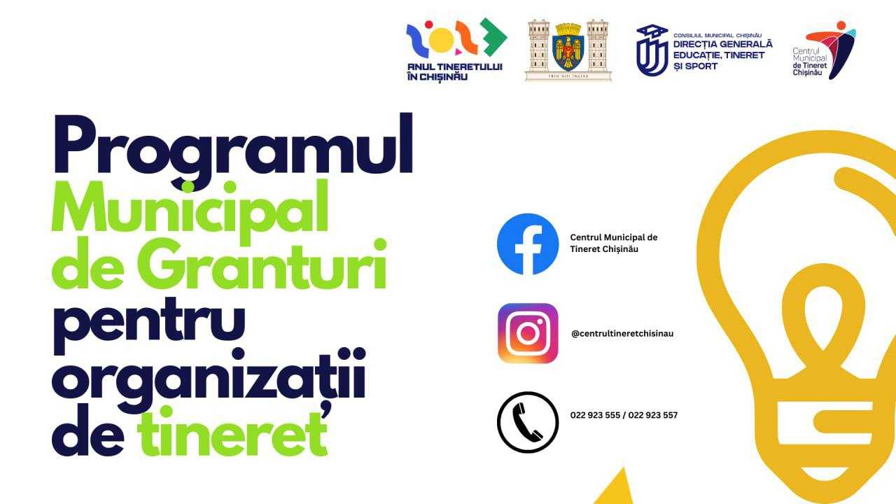 Organizațiile de tineret din Chișinău pot accesa granturi de până la 150 mii lei