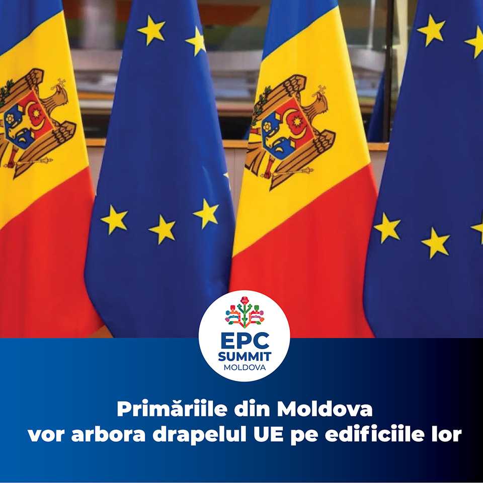 Primăriile din Moldova vor arbora drapelul UE pe edificiile lor