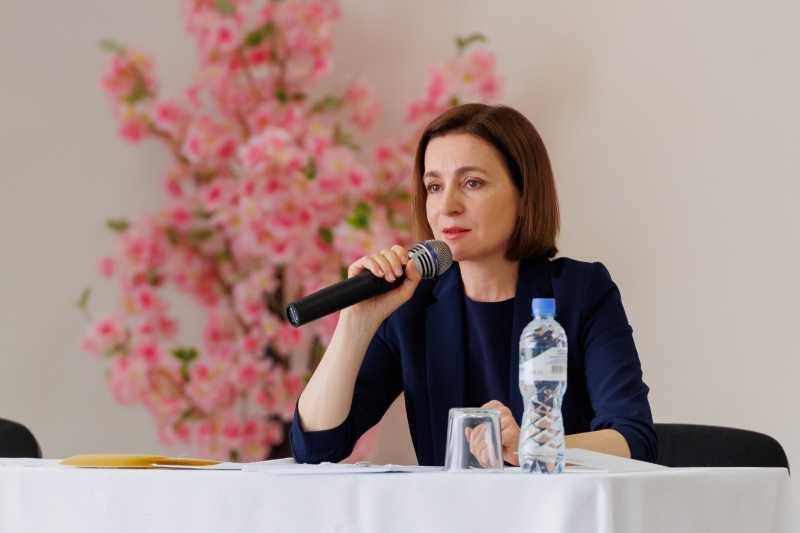 Președinta Maia Sandu a fost să-i viziteze pe oamenii din Cărpineni, Hâncești