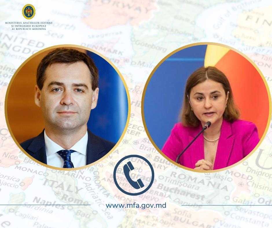 Nicu Popescu a avut o convorbire telefonică cu ministra de externe a României, Luminița Odobescu