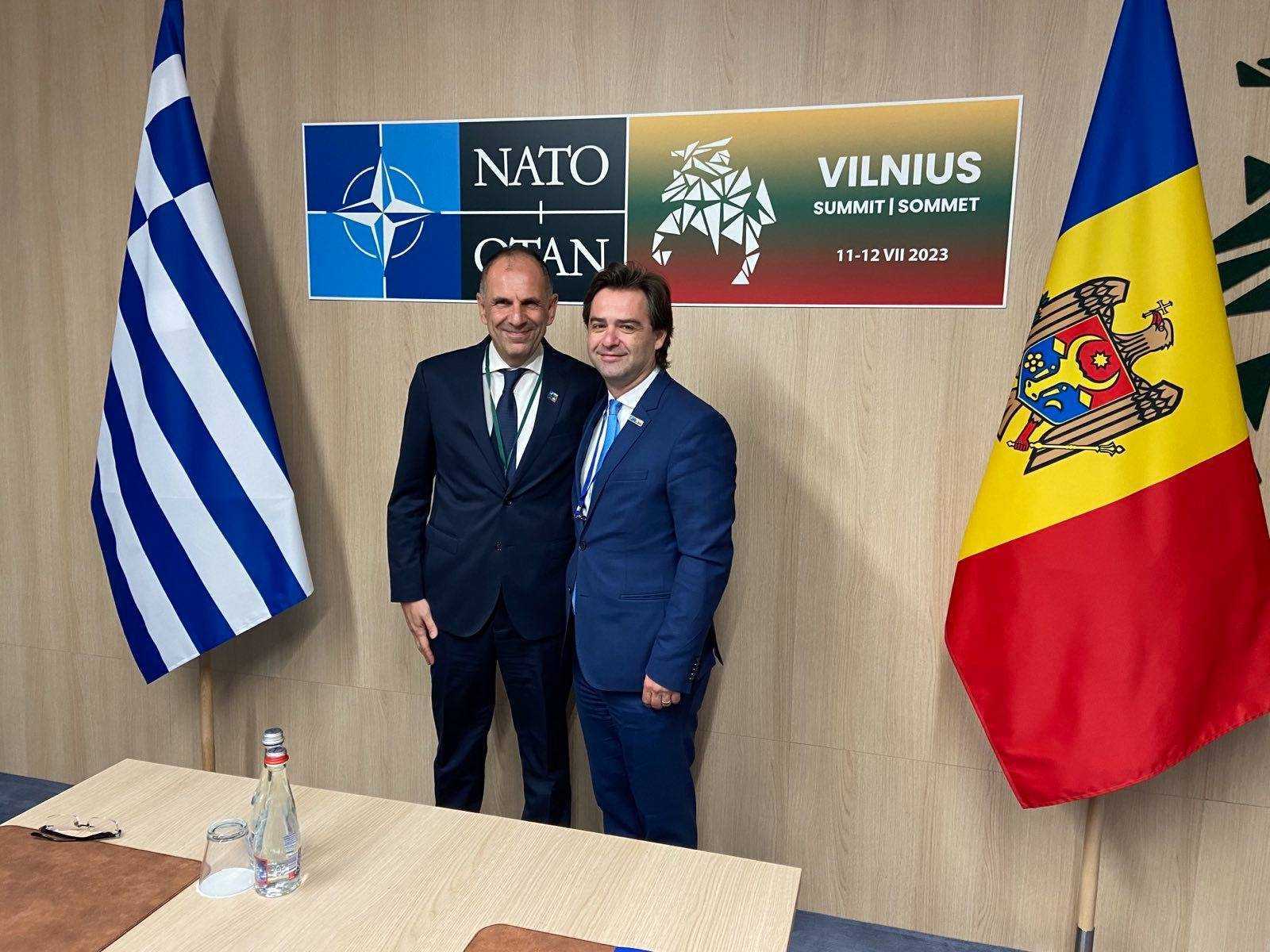 Șeful diplomației Republicii Moldova Nicu Popescu a avut mai multe întrevederi bilaterale la Vilnius