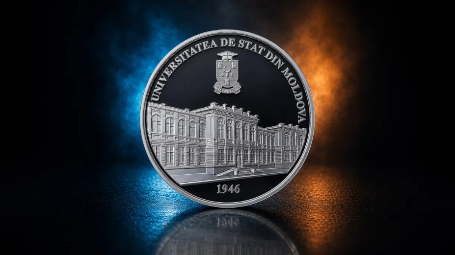 BNM lansează o monedă comemorativă dedicată celor 80 de ani ai Universității de Stat din Moldova