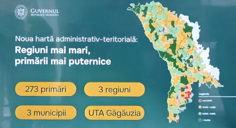 273 de primării în loc de 898: Guvernul propune o nouă hartă administrativă a Republicii Moldova